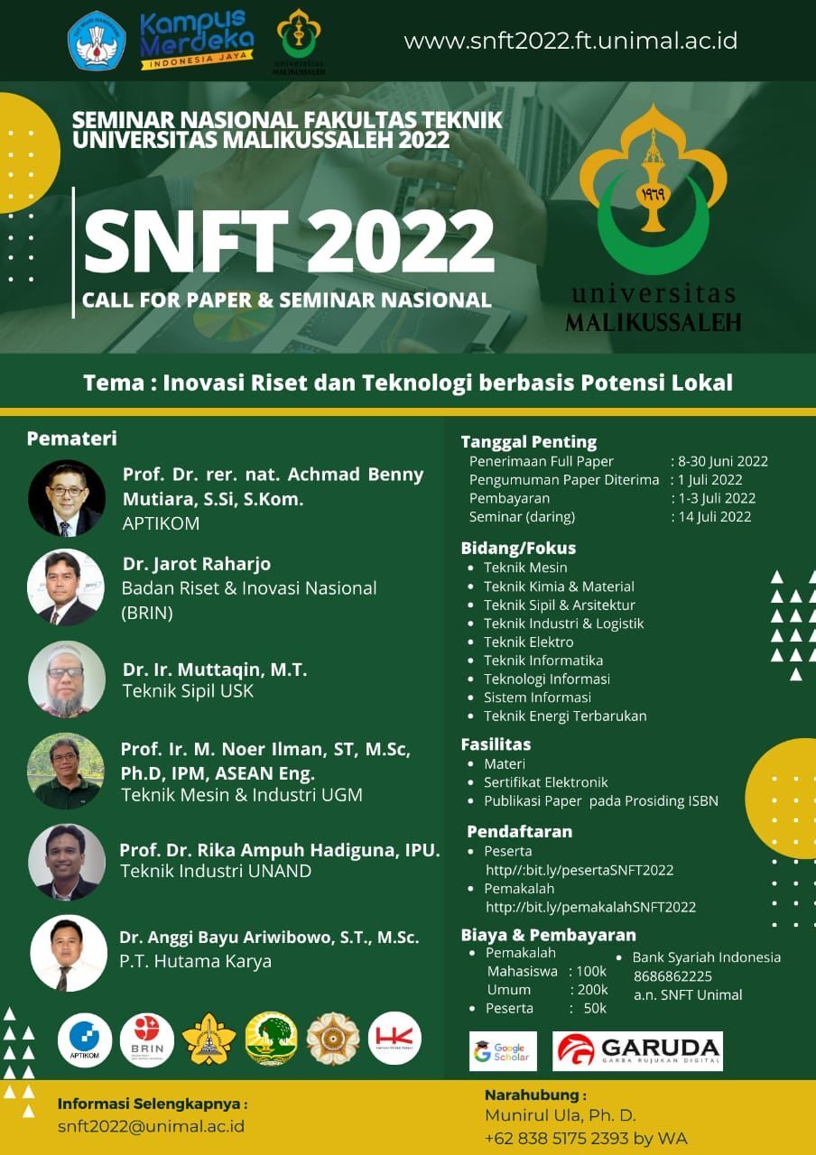 Magister Teknik Sipil Unimal Ambil Bagian dalam Seminar Nasional Inovasi Riset Berbasis Potensi Lokal