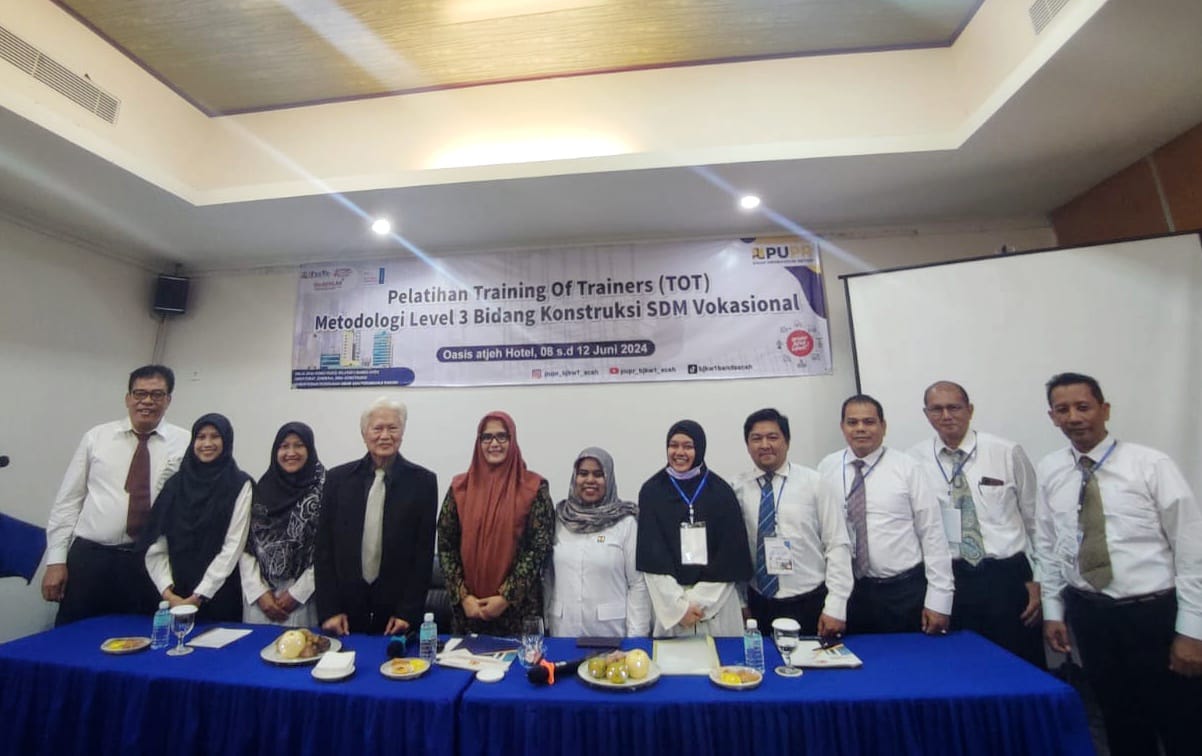 Dosen Jurusan Teknik Sipil Unimal Ikuti ToT Metodologi Konstruksi SDM Vokasional