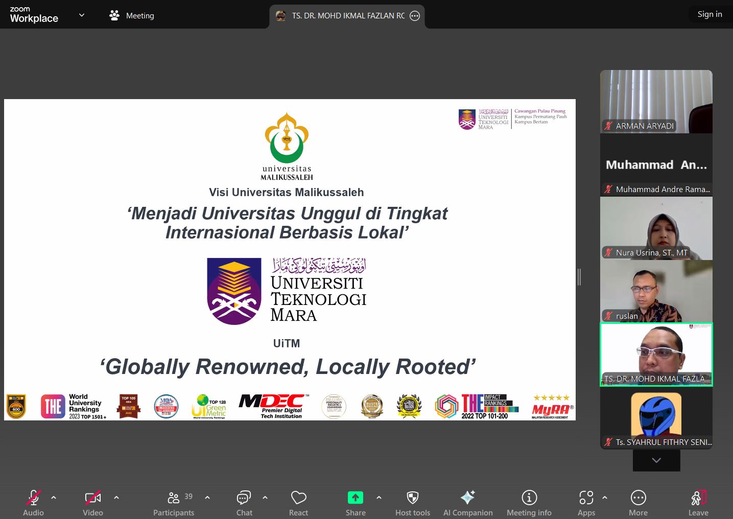 Prodi Magister Teknik Sipil Unimal Gelar Curriculum Workshop Bersama Pakar dari UGM dan UiTM Malaysia